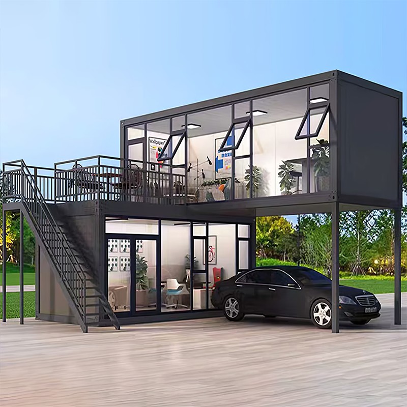 Kaksikerroksinen lasikonttitalo